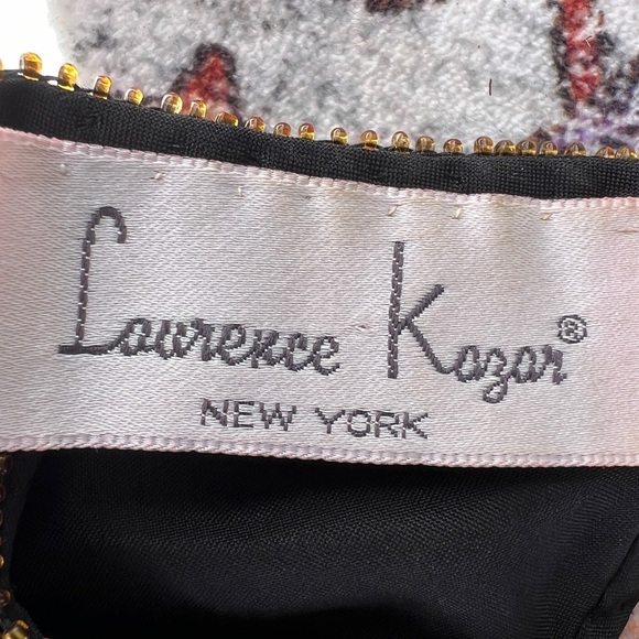 Vintage 80s Lawrence Kazar Embellished multicolor Sequin Cocktail Dress size PL - Picture 16 of 17